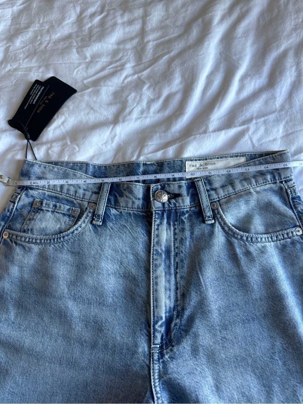 Rag & Bone Light Blue Women’s Featherweight Sweatpants Denim Jeans 28 Sofia NWT - Picture 13 of 15